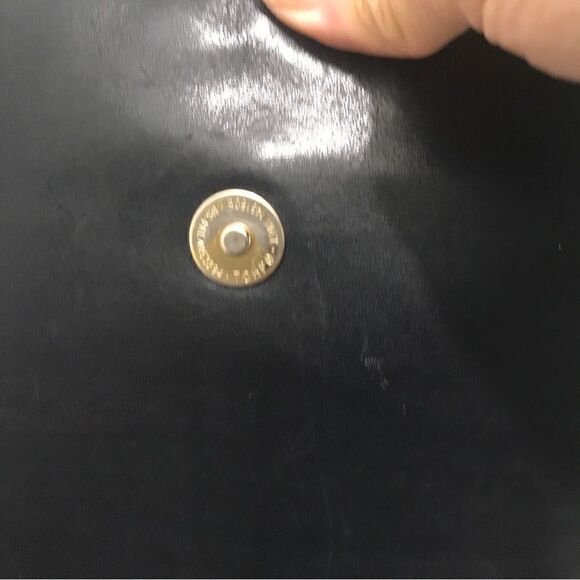 Gucci vintage navy micro Gg and black leather bag - Picture 14 of 16